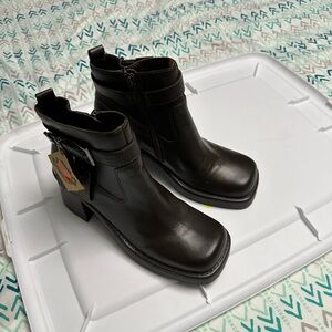 Women's Dark Brown Harley Davidson Ankle Boots